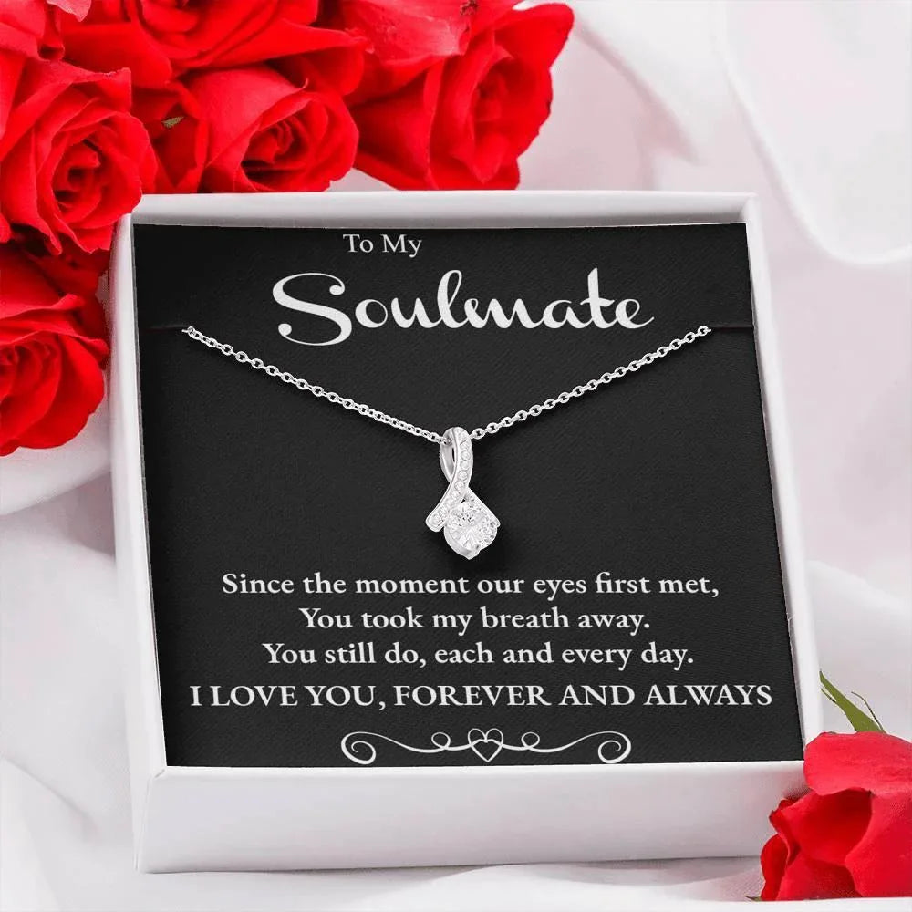 To My Soulmate, Love Forever Pendant Necklace