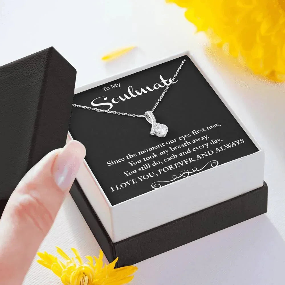 To My Soulmate, Love Forever Pendant Necklace