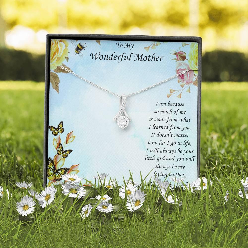To Mother from Daughter Alluring Beauty Pendant Necklace - Mallard Moon Gift Shop