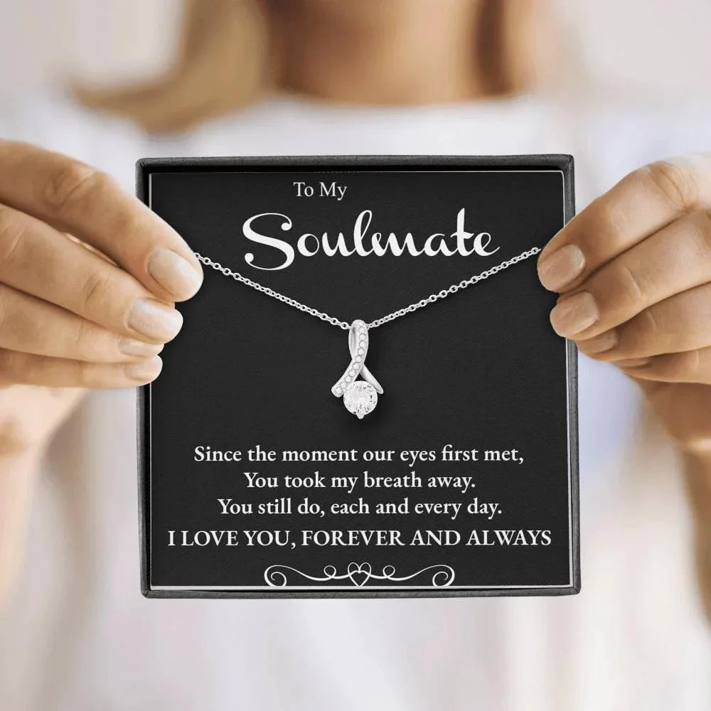 To My Soulmate, Love Forever Pendant Necklace