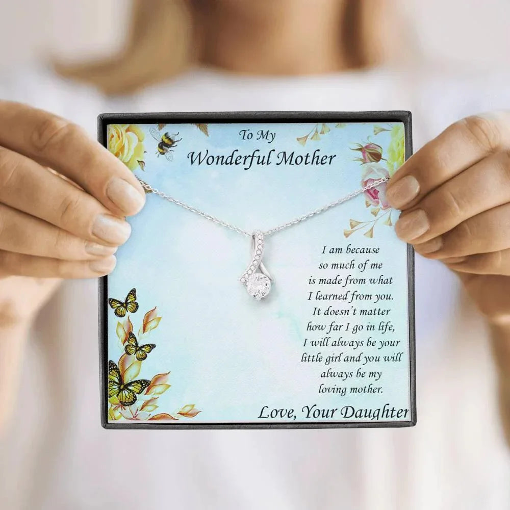 To Mother from Daughter Alluring Beauty Pendant Necklace