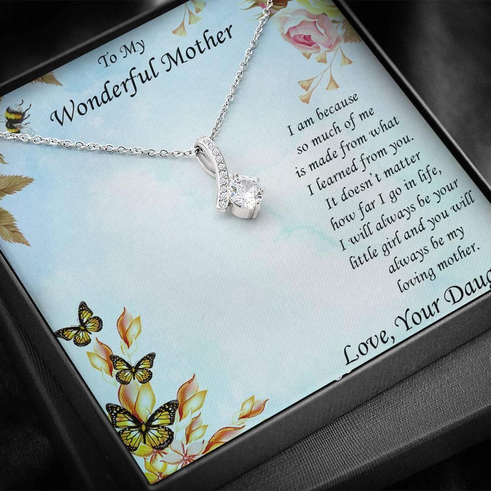 To Mother from Daughter Alluring Beauty Pendant Necklace