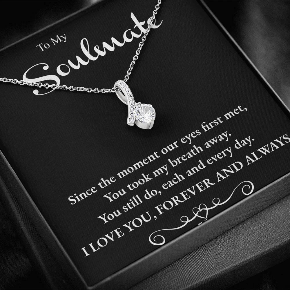 To My Soulmate, Love Forever Pendant Necklace