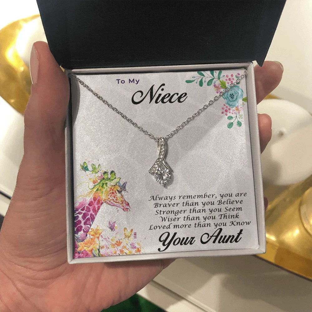 Gift for Niece CZ Pendant Necklace