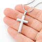 Personalized Cross Pendant for Young Son From Dad - Mallard Moon Gift Shop