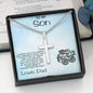 Personalized Cross Pendant for Young Son From Dad - Mallard Moon Gift Shop