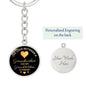 The Love Between a Grandmother and her Grandchildren is Forever Engraved Circle Keychain - Mallard Moon Gift Shop