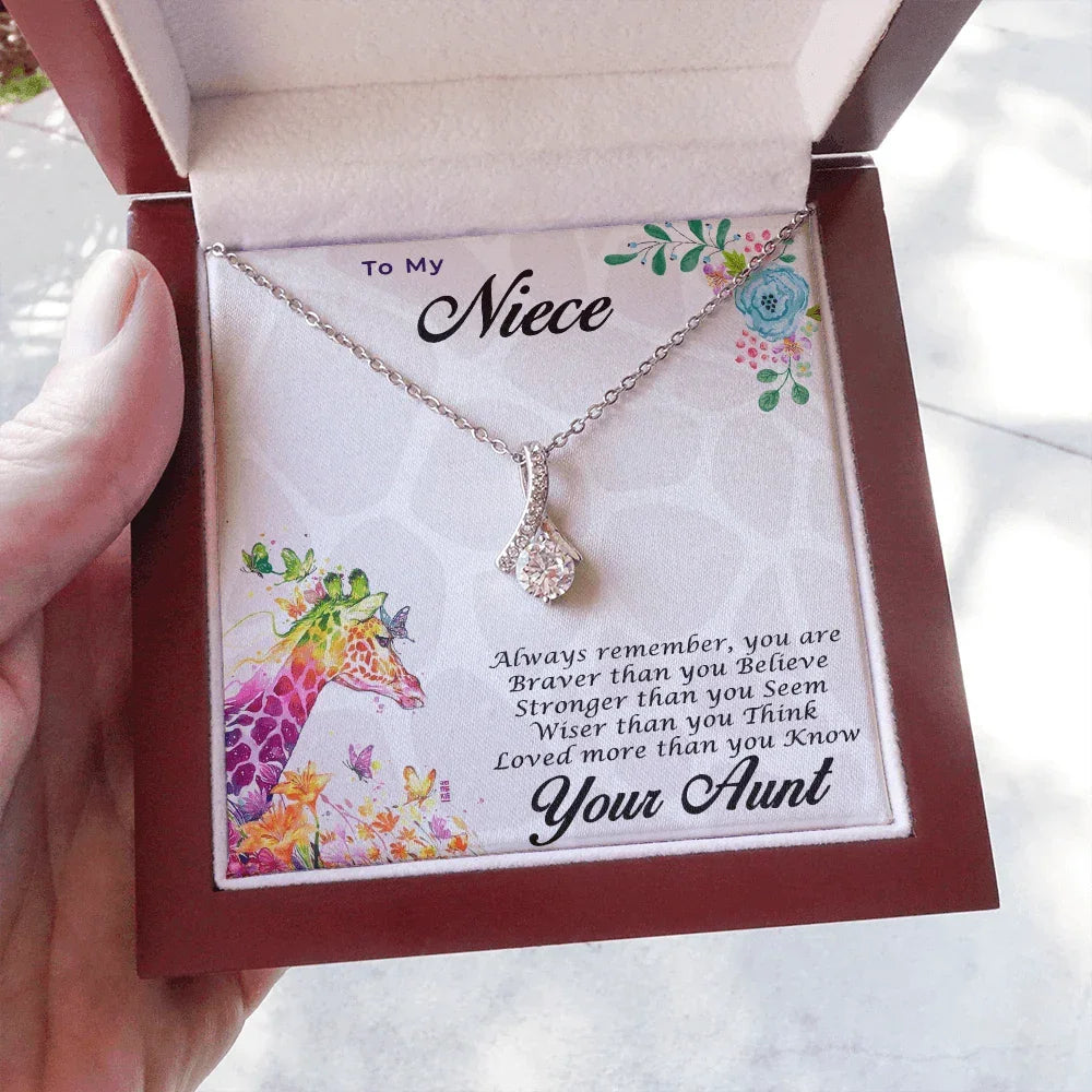 Gift for Niece CZ Pendant Necklace