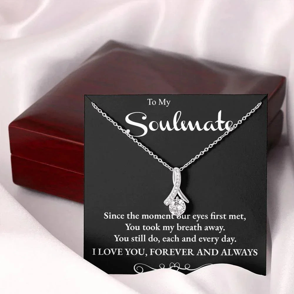 To My Soulmate, Love Forever Pendant Necklace