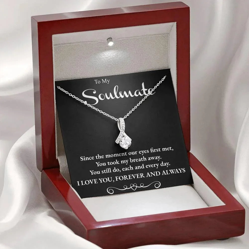 To My Soulmate, Love Forever Pendant Necklace