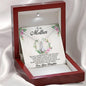 Gift for Mother Alluring Beauty CZ Pendant Necklace Message Card from Daughter - Mallard Moon Gift Shop