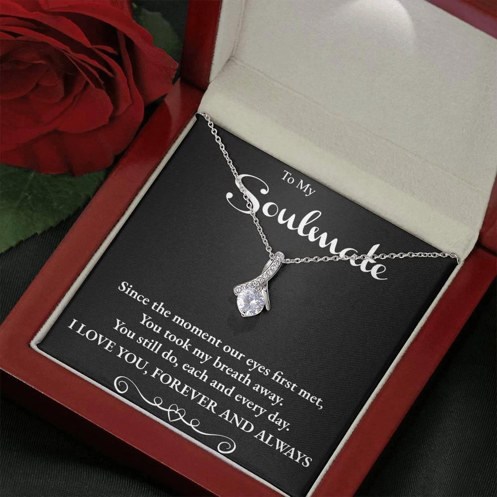 To My Soulmate, Love Forever Pendant Necklace