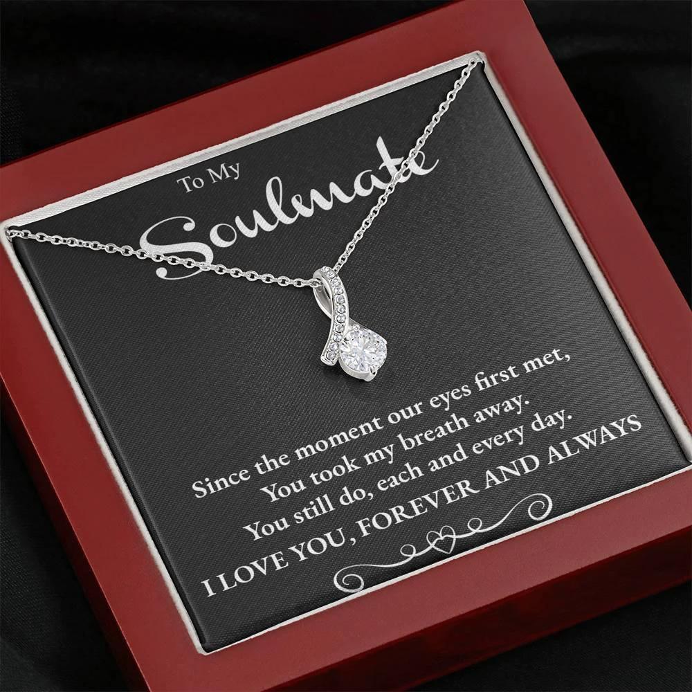 To My Soulmate, Love Forever Pendant Necklace
