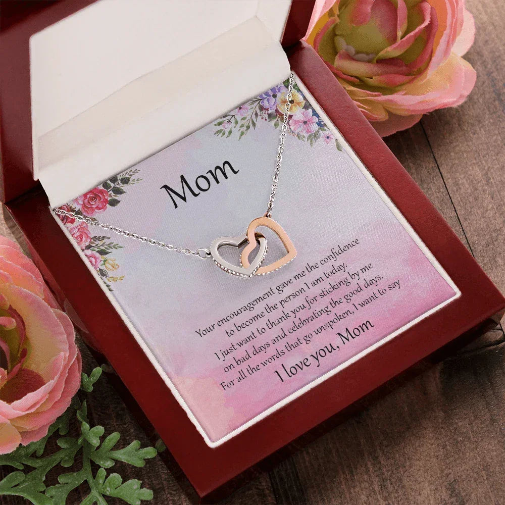Gift for Mom Heart Pendant Necklace