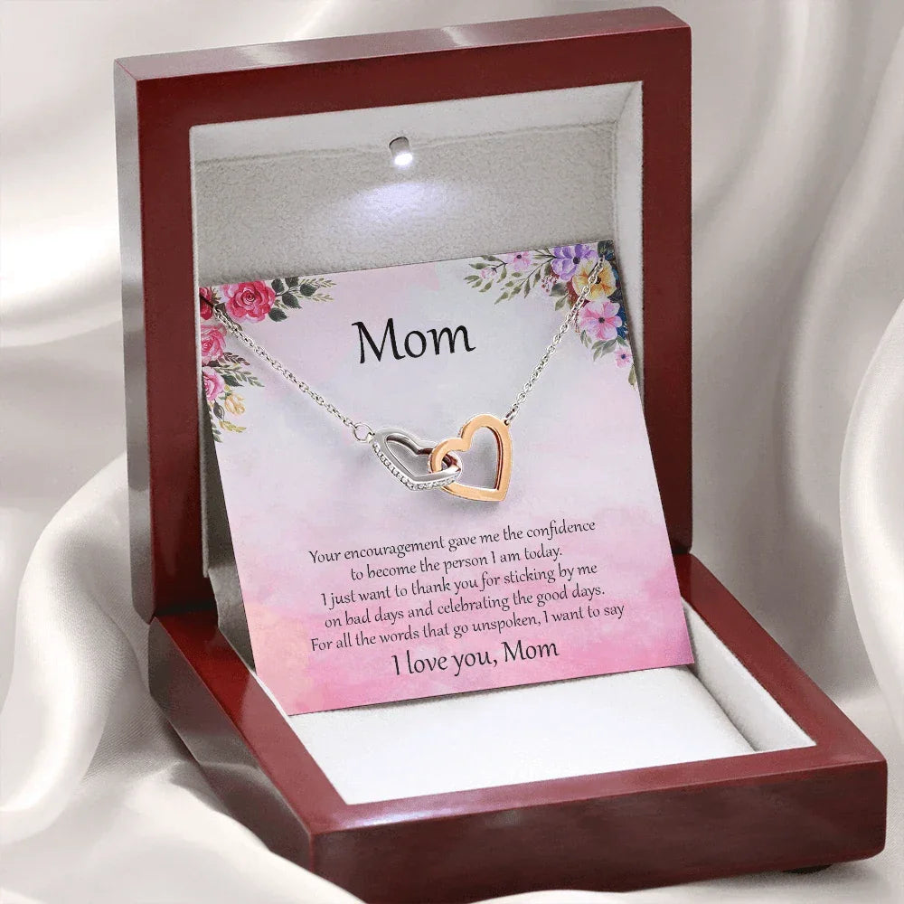 Gift for Mom Heart Pendant Necklace
