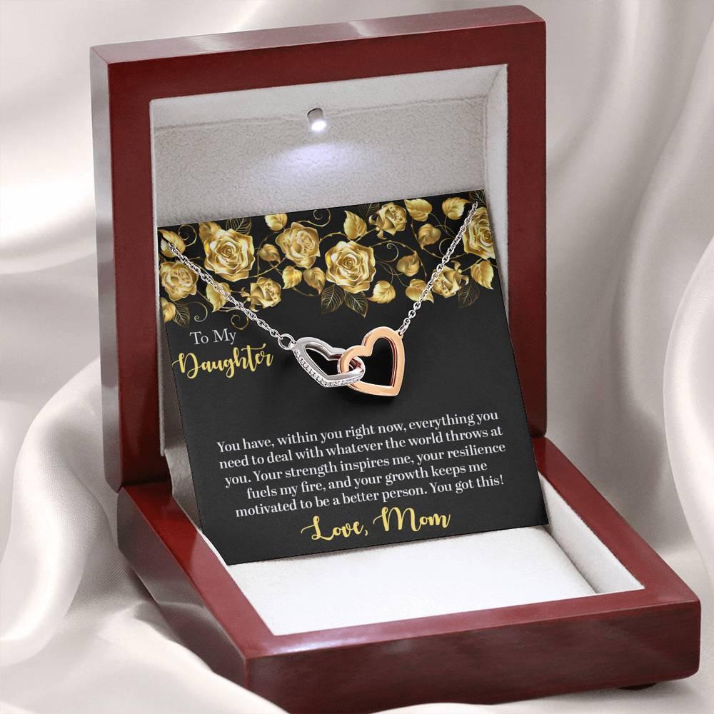 Daughter Heart Pendant Necklace from Mom - Mallard Moon Gift Shop