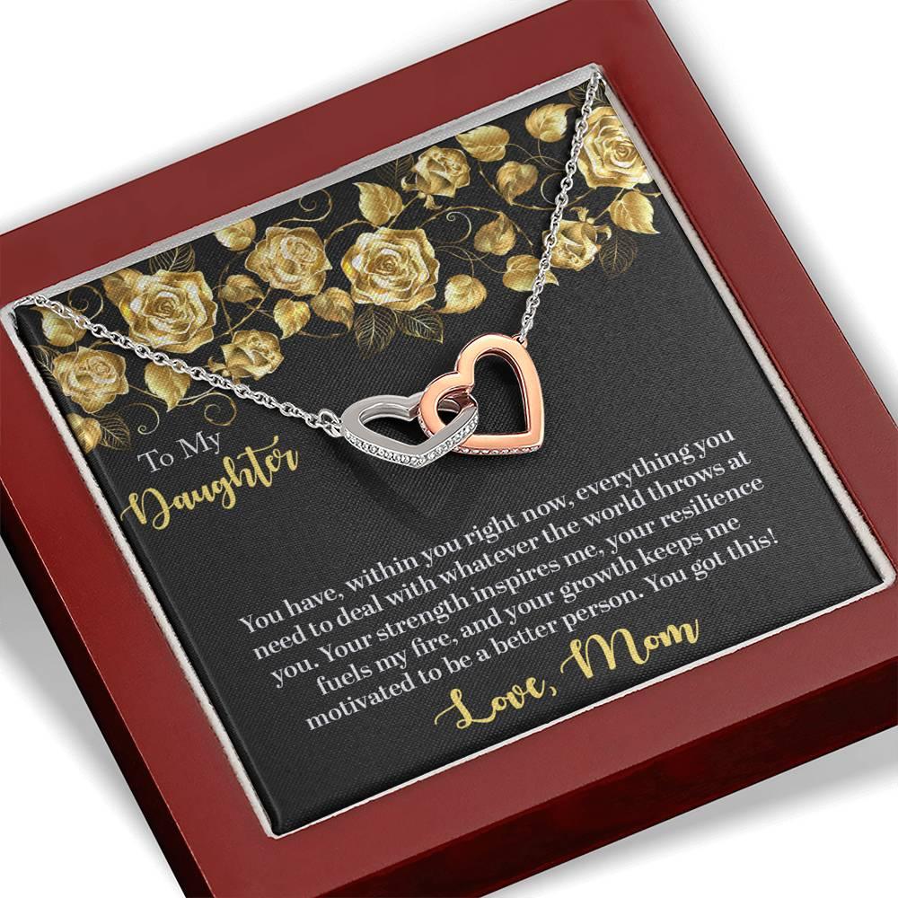 Daughter Heart Pendant Necklace from Mom - Mallard Moon Gift Shop
