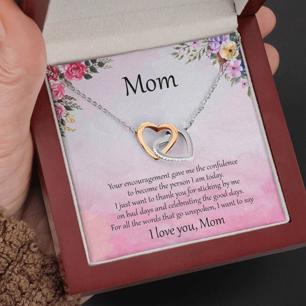 Gift for Mom Heart Pendant Necklace