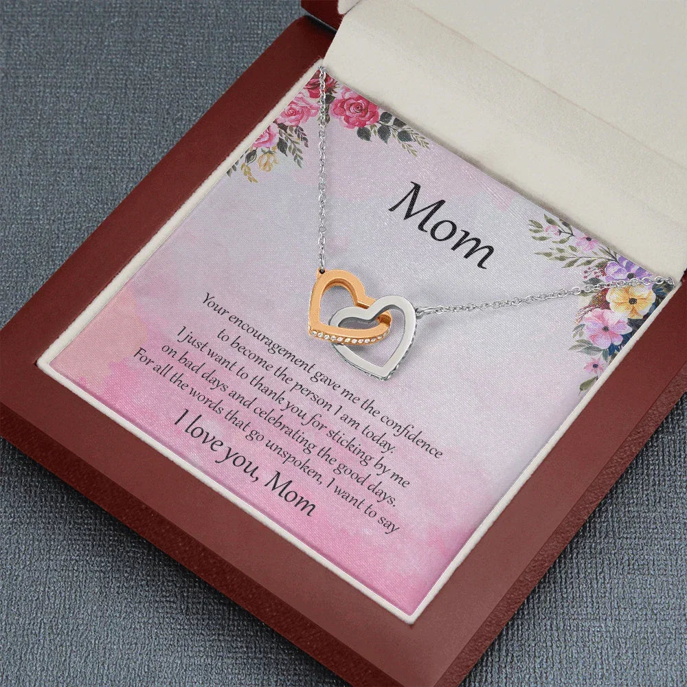 Gift for Mom Heart Pendant Necklace