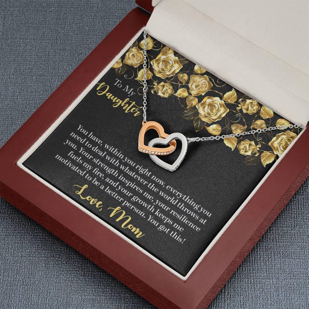 Daughter Heart Pendant Necklace from Mom - Mallard Moon Gift Shop