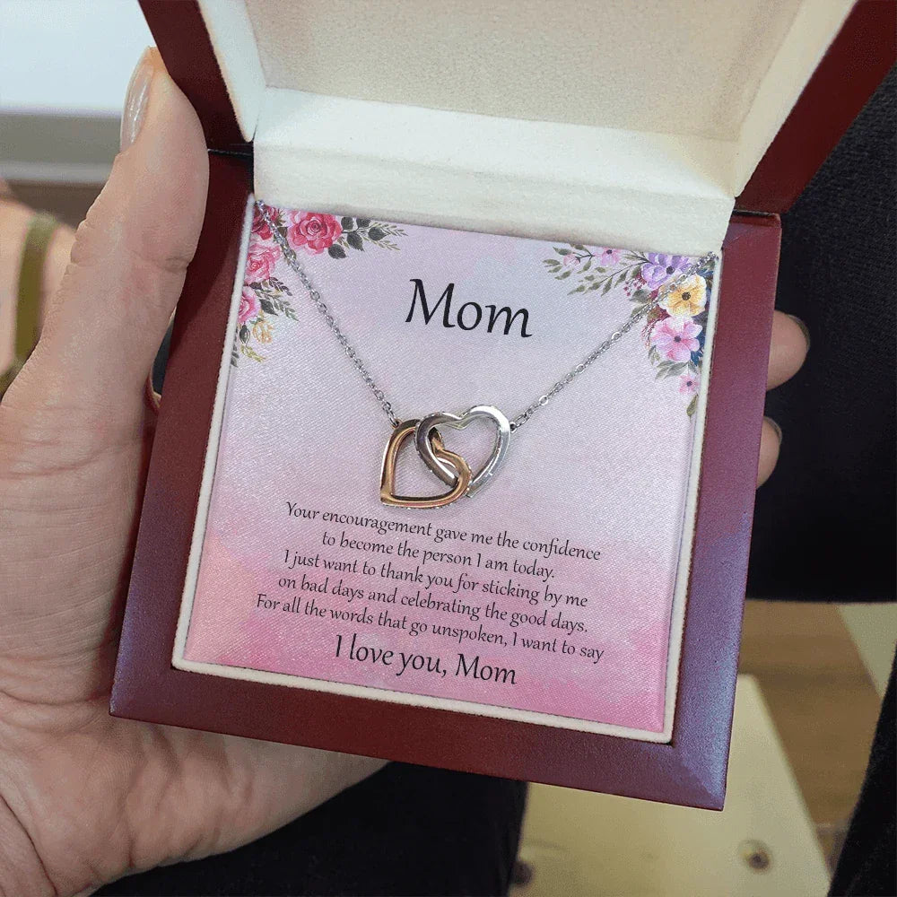 Gift for Mom Heart Pendant Necklace