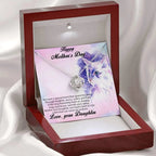 Mother from Daughter Love Knot Necklace Cat Message Card