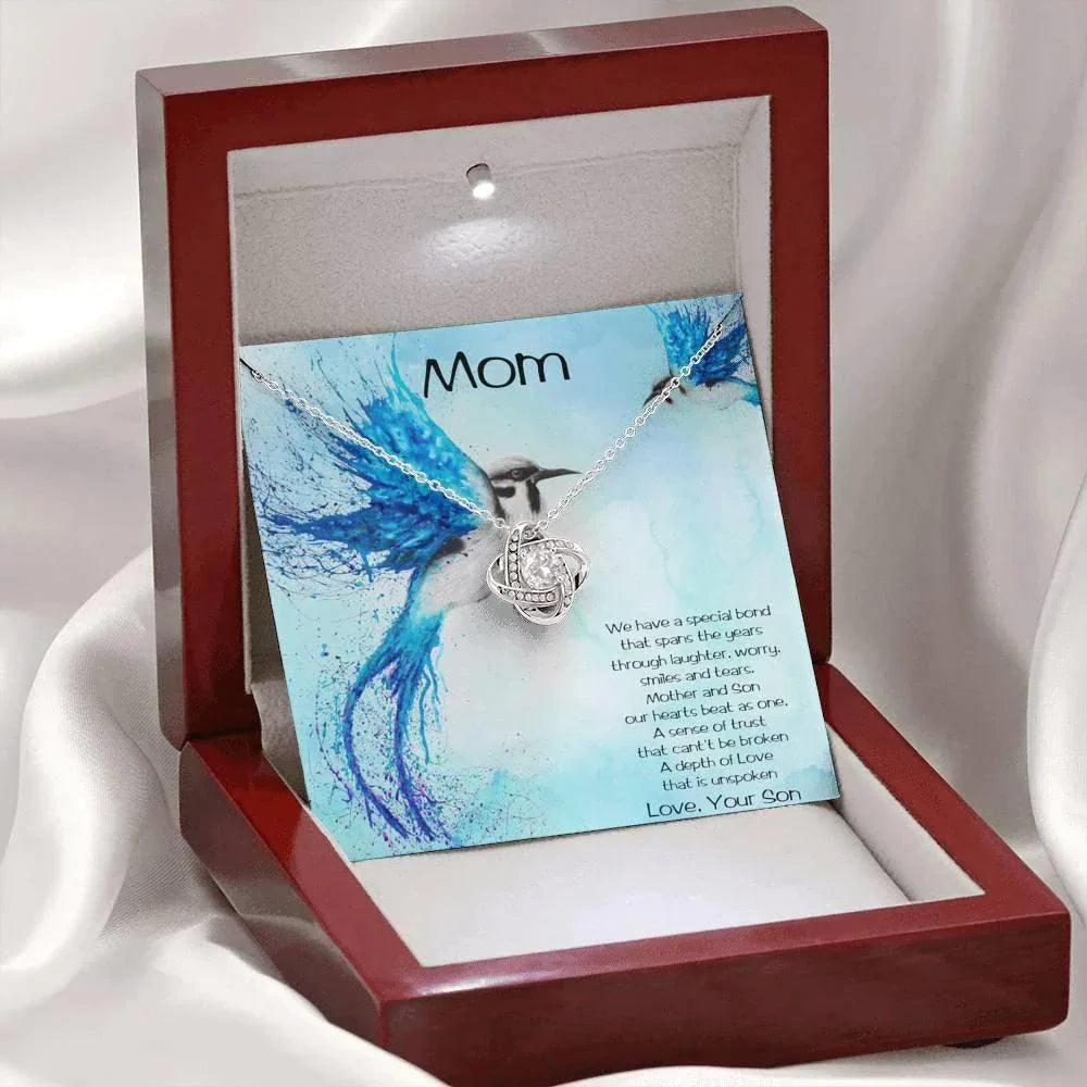 Gift for Mom from Son Love Knot Pendant Necklace