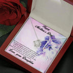 Mother from Daughter Love Knot Necklace Cat Message Card