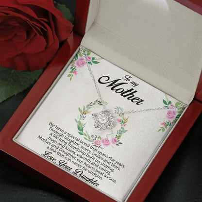Gift for Mother Love Knot Necklace Message Card from Daughter - Mallard Moon Gift Shop