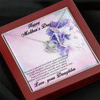 Mother from Daughter Love Knot Necklace Cat Message Card