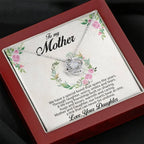 Gift for Mother Love Knot Necklace Message Card from Daughter