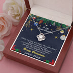 Bonus Daughter Pendant Necklace Custom Christmas Message Card with Gift Box from Dad