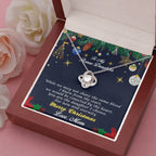 Bonus Daughter Pendant Necklace Christmas Message Card and Gift Box from Mom