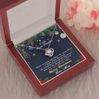 Bonus Daughter Pendant Necklace Christmas Message Card and Gift Box from Mom