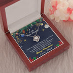 Bonus Daughter Pendant Necklace Christmas Message Card and Gift Box Love Dad