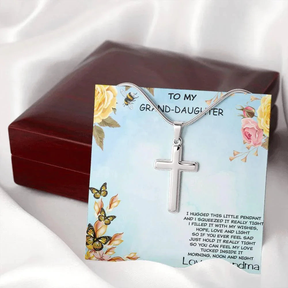 Granddaughter Cross Pendant Necklace