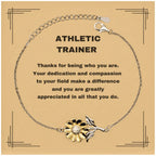 Athletic Trainer Sunflower Bracelet - Thanks for being who you are - Birthday Christmas Jewelry Gifts Coworkers Colleague Boss