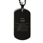 Aunt Black Dog Tag Engraved Necklace You are braver than you believe, stronger than you seem, Inspirational Birthday, Christmas Gifts