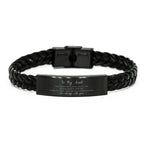 Aunt Braided Leather Bracelet Life is Learning to Dance in the Rain - Birthday, Christmas Holiday Gifts