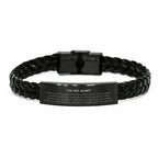 Aunt Gifts Inspirational Braided Leather Bracelet Birthday Christmas Gifts Behind you, all your memories, before you, all your dreams, around you, all who love you, within you, all you need
