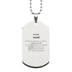 Aunt Silver Dog Tag Gifts, To My Aunt You are braver than you believe, stronger than you seem, Inspirational Gifts For Aunt Engraved, Birthday, Christmas Gifts For Aunt Men Women