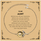 Aunt Sunflower Bracelet Birthday Christmas Gifts Behind you, all your memories, before you, all your dreams