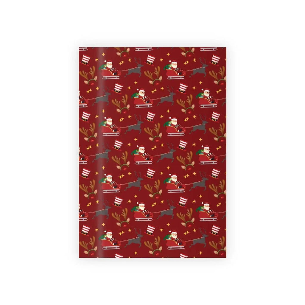 Santa's Sleigh Gift Wrapping Paper Rolls, 1pc