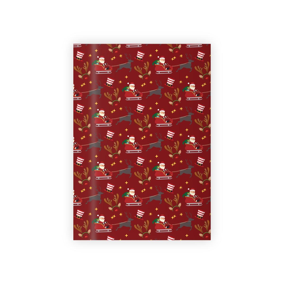 Santa's Sleigh Gift Wrapping Paper Rolls, 1pc - Mallard Moon Gift Shop
