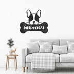 French Bulldog Custom Name Metal Art Wall Sign