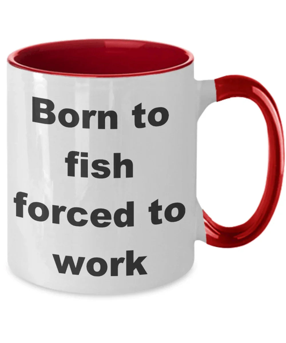 Funny Fishing Coffee two tone mug