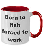 Funny Fishing Coffee two tone mug