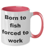 Funny Fishing Coffee two tone mug