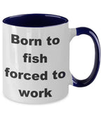 Funny Fishing Coffee two tone mug