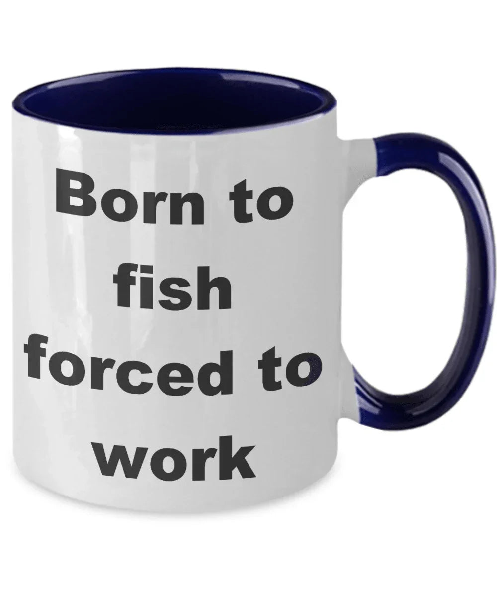 Funny Fishing Coffee two tone mug